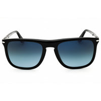 Persol Unisex Sunglasses - Black Acetate Rectangular Full Rim Frame | PO3336S 95/S3 ,