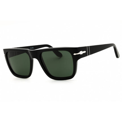 Persol Unisex Sunglasses - Shiny Black Acetate Rectangular Shape Frame | PO3348S 95/31 ,