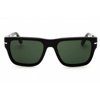 Persol Unisex Sunglasses - Shiny Black Acetate Rectangular Shape Frame | PO3348S 95/31 ,