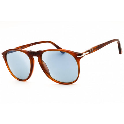 Persol Unisex Sunglasses - Havana Acetate Oval Shape Full Rim Frame | PO9649S 96/56 ,