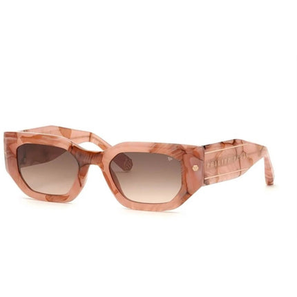 Philipp Plein Unisex Sunglasses - Opaline Pink Acetate Full Rim Frame | SPP066M 06Z8 ,