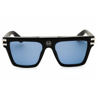 Philipp Plein Unisex Sunglasses - Matte Black Acetate Full Rim Frame | SPP108V 0703 ,
