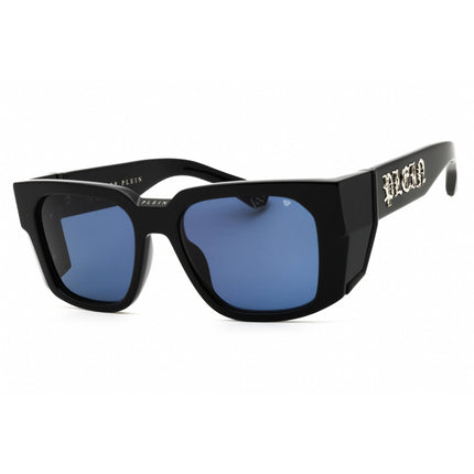 Philipp Plein Unisex Sunglasses - Shiny Black Acetate Full Rim Frame | SPP130M 700Y ,