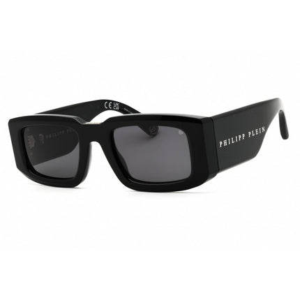 Philipp Plein Unisex Sunglasses - Shiny Black Acetate Full Rim Frame | SPP149V 0700 ,