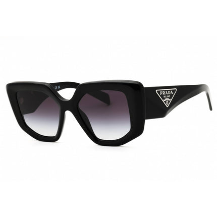 Prada Unisex Sunglasses - Black Acetate Cat Eye Shape Full Rim Frame | 0PR 14ZS 1AB09S ,