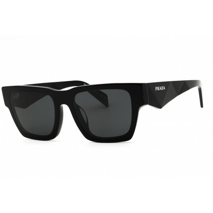 Prada Unisex Sunglasses - Black Acetate Rectangular Full Rim Frame | 0PR A06SF 16K08Z ,
