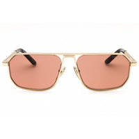 Prada Unisex Sunglasses - Pale Gold Metal Rectangular Shape Frame | 0PR A53S VAF10D ,