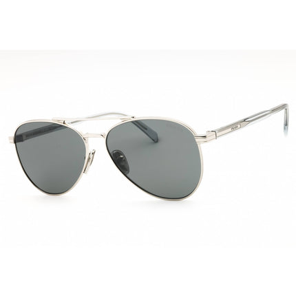 Prada Unisex Sunglasses - Silver Metal Aviator Shape Full Rim Frame | 0PR A58S 1BC175 ,