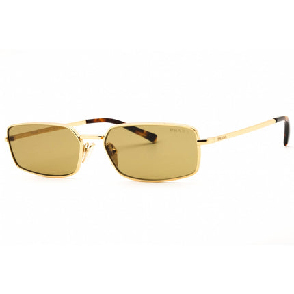 Prada Unisex Sunglasses - Gold Metal Rectangular Full Rim Frame | 0PR A60S 5AK70G ,
