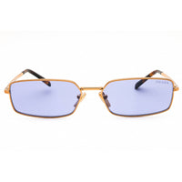 Prada Unisex Sunglasses - Brass Metal Rectangular Full Rim Frame | 0PR A60S 7OE01O ,