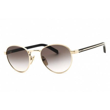 Prada Unisex Sunglasses - Pale Gold Metal Round Shape Full Rim Frame | 0PR B52S ZVN02C ,