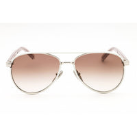 Prada Unisex Sunglasses - White/Silver Metal Aviator Full Rim Frame | 0PR B57S 23E10S ,