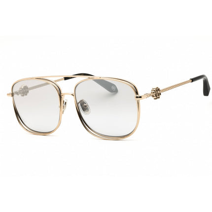 Roberto Cavalli Unisex Sunglasses - Shiny Grey Gold Rectangular Frame | SRC059M 8FFX ,