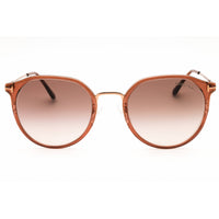 Tom Ford Unisex Sunglasses - Round Shape Dark Brown Full Rim Frame | FT0897-K 48F ,
