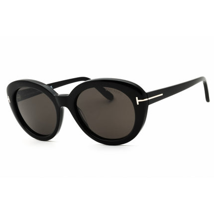 Tom Ford Unisex Sunglasses - Cat Eye Shape Shiny Black Full Rim Frame | FT1009 01A ,