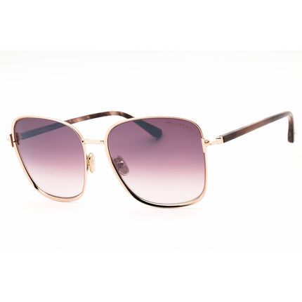 Tom Ford Unisex Sunglasses - Rectangular Shape Rose Gold Full Rim Frame | FT1029 28Z ,