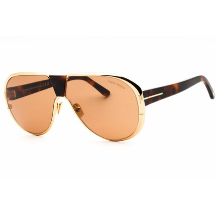 Tom Ford Unisex Sunglasses - Aviator Shape Gold Color Full Rim Frame | FT1072 30E ,