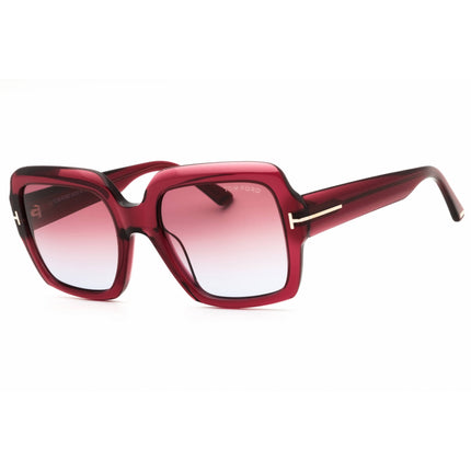 Tom Ford Unisex Sunglasses - Rectangular Shape Shiny Red Full Rim Frame | FT1082 66Y ,
