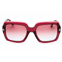 Tom Ford Unisex Sunglasses - Rectangular Shape Shiny Red Full Rim Frame | FT1082 66Y ,