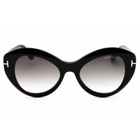 Tom Ford Unisex Sunglasses - Cat Eye Shape Shiny Black Full Rim Frame | FT1084 01B ,