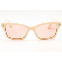 Tom Ford Unisex Sunglasses - Rectangular Shape Ivory Full Rim Frame | FT1085 25Z ,