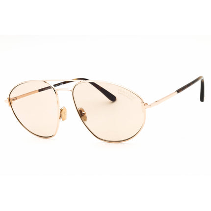 Tom Ford Unisex Sunglasses - Aviator Shape Rose Gold Full Rim Frame | FT1095 28E ,
