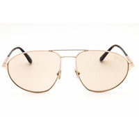 Tom Ford Unisex Sunglasses - Aviator Shape Rose Gold Full Rim Frame | FT1095 28E ,