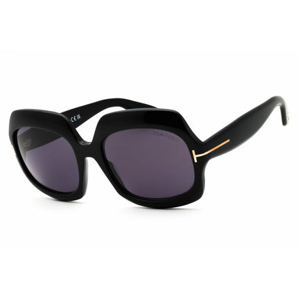 Tom Ford Unisex Sunglasses - Oversized Shape Shiny Black Full Rim Frame | FT1155 01A ,