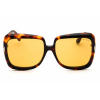 Tom Ford Unisex Sunglasses - Oversized Shape Dark Havana Full Rim Frame | FT1156 52E ,