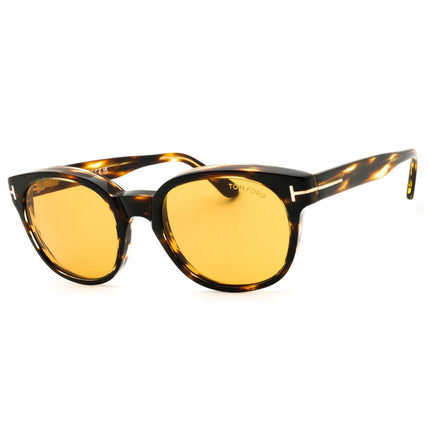 Tom Ford Unisex Sunglasses - Round Shape Dark Havana Full Rim Frame | FT1180 52E ,