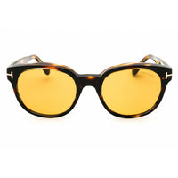 Tom Ford Unisex Sunglasses - Round Shape Dark Havana Full Rim Frame | FT1180 52E ,