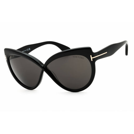 Tom Ford Unisex Sunglasses - Cat Eye Shape Shiny Black Full Rim Frame | FT1196 01A ,