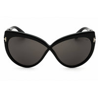 Tom Ford Unisex Sunglasses - Cat Eye Shape Shiny Black Full Rim Frame | FT1196 01A ,