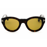 Tom Ford Unisex Sunglasses - Round Shape Dark Havana Full Rim Frame | FT1212 52N ,