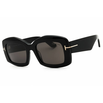 Tom Ford Unisex Sunglasses - Oversized Shape Shiny Black Full Rim Frame | FT1218 01A ,