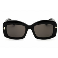 Tom Ford Unisex Sunglasses - Oversized Shape Shiny Black Full Rim Frame | FT1218 01A ,