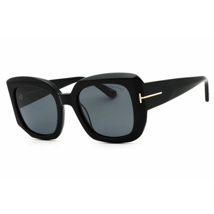 Tom Ford Unisex Sunglasses - Oversized Shape Shiny Black Full Rim Frame | FT1220 01D ,