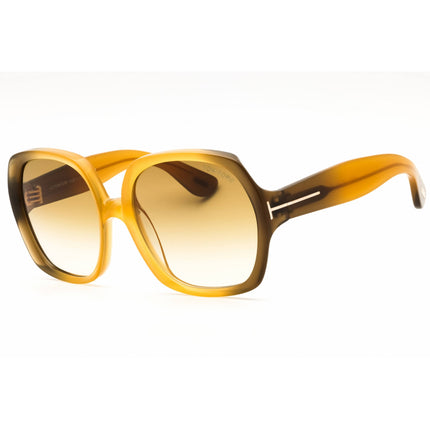 Tom Ford Unisex Sunglasses - Oversized Shape Yellow Full Rim Frame | FT1221 41F ,