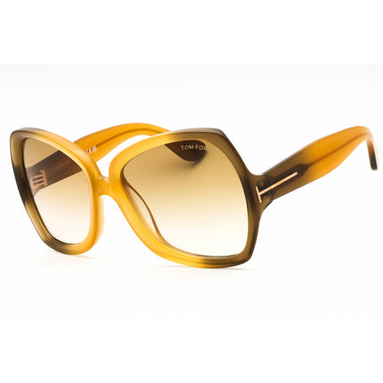 Tom Ford Unisex Sunglasses - Oversized Shape Yellow Full Rim Frame | FT1222 41F ,