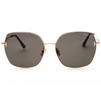 Tom Ford Unisex Sunglasses - Rectangular Shape Shiny Rose Gold Frame | FT1250-K 28A ,