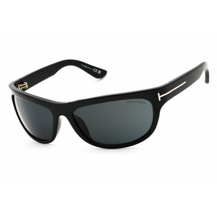 Tom Ford Unisex Sunglasses - Oval Shape Shiny Black Full Rim Frame | FT1363 01A ,