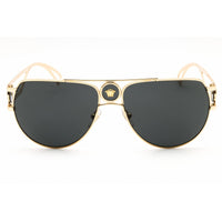 Versace Unisex Sunglasses - Aviator Shape Gold Full Rim Frame | 0VE2225 100287 ,