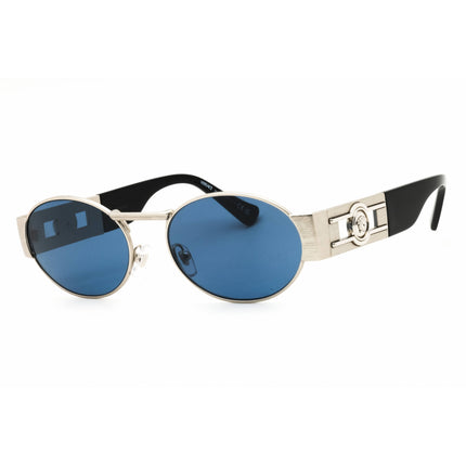 Versace Unisex Sunglasses - Oval Shape Silver Full Rim Frame | 0VE2264 100080 ,