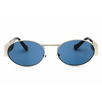 Versace Unisex Sunglasses - Oval Shape Silver Full Rim Frame | 0VE2264 100080 ,