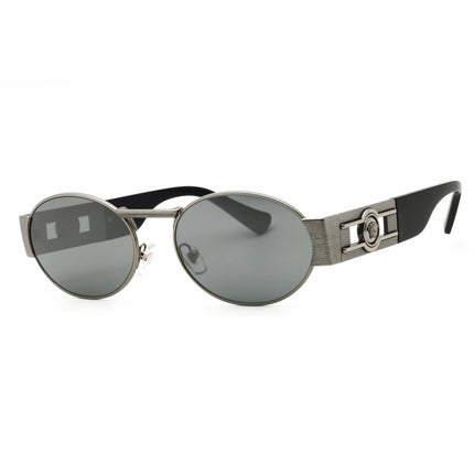 Versace Unisex Sunglasses - Oval Shape Gunmetal Full Rim Frame | 0VE2264 10016G ,