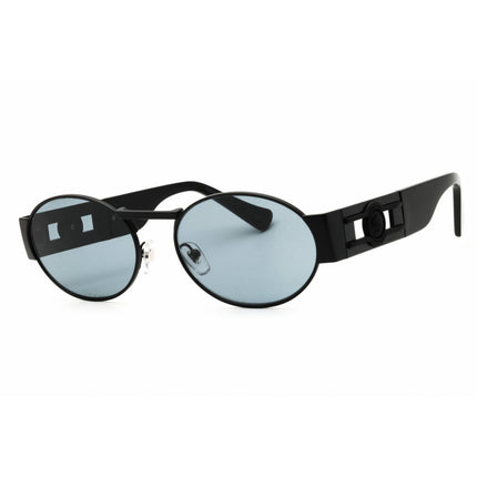 Versace Unisex Sunglasses - Oval Shape Matte Black Full Rim Frame | 0VE2264 1261-1 ,