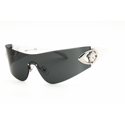 Versace Unisex Sunglasses - Shield Dark Grey Color Rimless Frame | 0VE2280 100087 ,