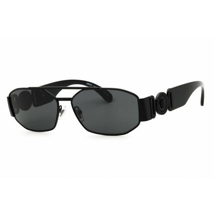 Versace Unisex Sunglasses - Oval Shape Matte Black Full Rim Frame | 0VE2287 126187 ,