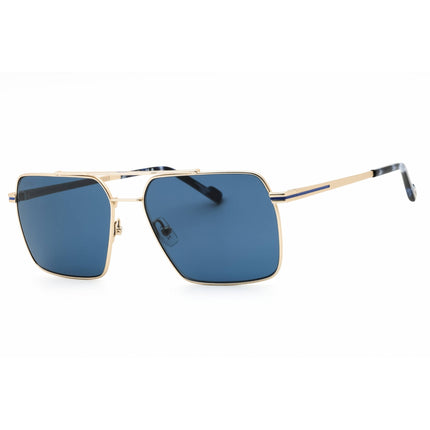 Zeiss Unisex Sunglasses - Rectangular Shape Satin Gold Full Rim Frame | ZS24152S 717 ,