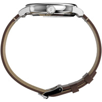 Timex Men's Watch - Standard x Peanuts White Dial Brown Leather Strap | TW2V61200VQ ,